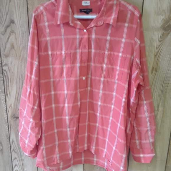 Lands'End Rolled Long Sleeve Dress Shirt - Picture 3 of 7